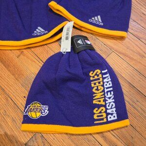 Los Angeles Lakers adidas NBA Winter Beanie Cap Hat - NWT